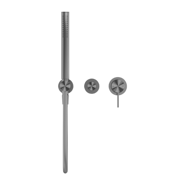 Nero NR221912fGM Mecca Shower Mixer Diverter System (Separate Back Plate) - Gunmetal