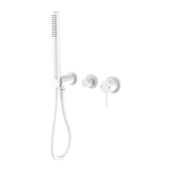 Nero NR221912FMW Mecca Shower Mixer Diverter System (Separate Back Plate) - Matte White