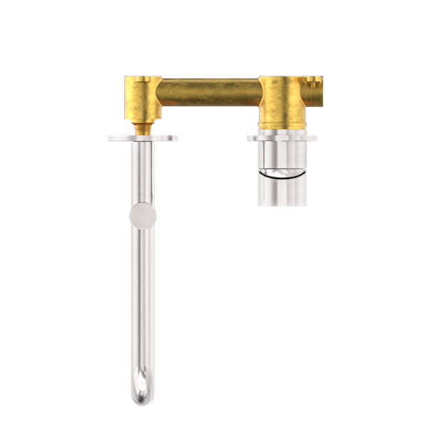 Nero NR221910RBN Mecca Wall/Basin Bath Mixer Swivel Spout - Brushed Nickel