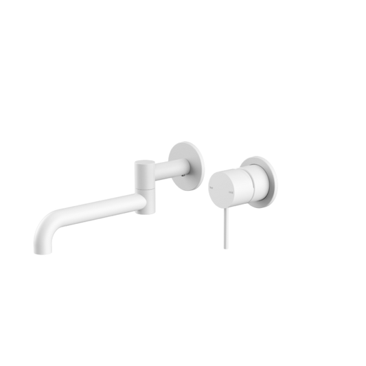 Nero NR221910RMW Mecca Wall/Basin Bath Mixer Swivel Spout - Matte White