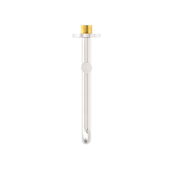 Nero NR221903gBN Mecca Wall Mounted Swivel Basin/Bath Spout 225MM - Brushed Nickel