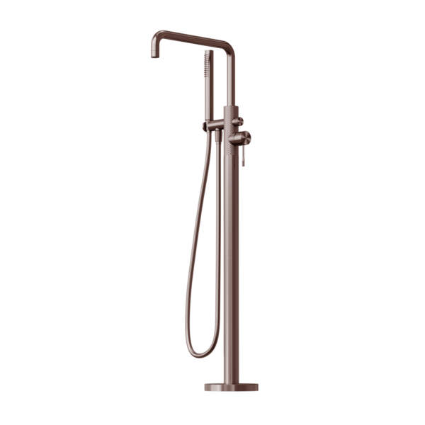Nero NR251903ABZ Opal Freestanding Bath Mixer with Handshower - Brushed Bronze