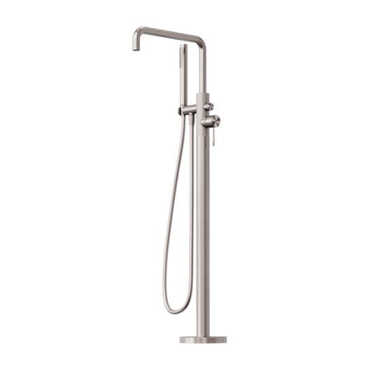 Nero R251903aBN Opal Freestanding Bath Mixer with Handshower - Brushed Nickel
