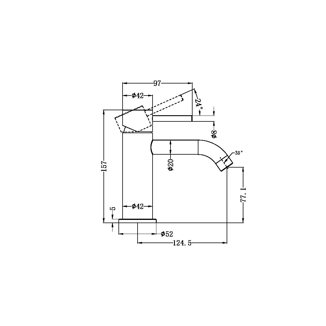 Nero ZEN SS316L Basin Mixer - Brushed Nickel