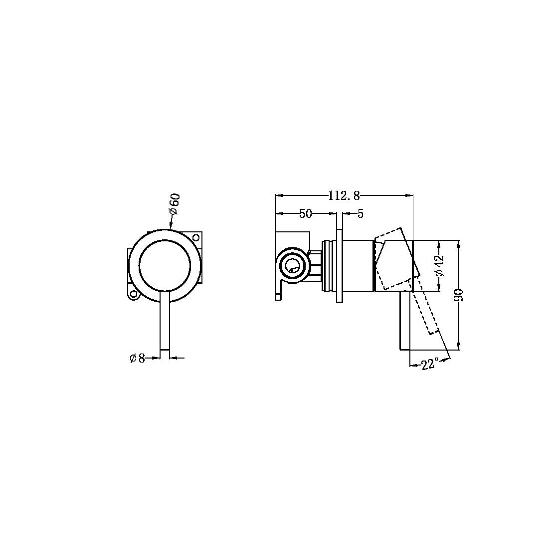 Nero NR162211GR ZEN SS316L Shower Mixer - Graphite