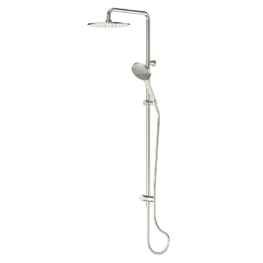 Greens Lavish Brass Twin Rail Shower, PVD Brushed Nickel, 239103BN