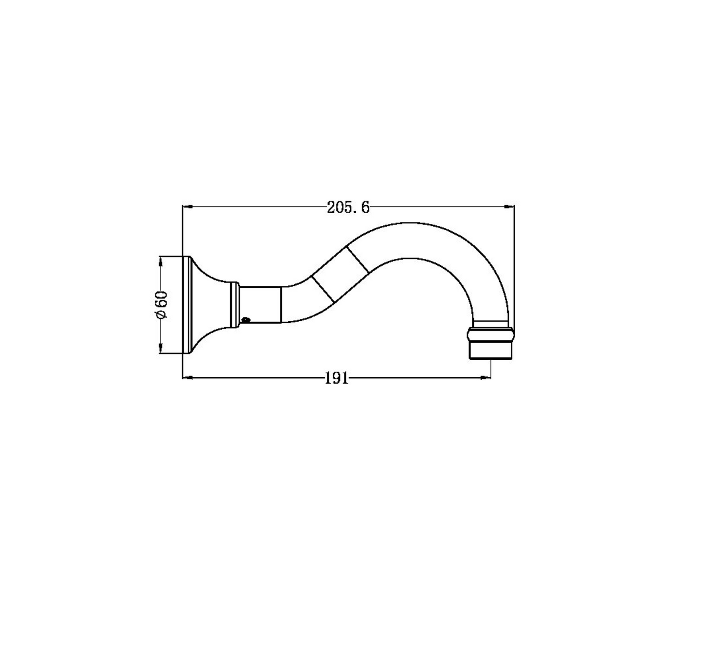 Nero NR692103AB York Basin/Bath Spout Only - Aged Brass