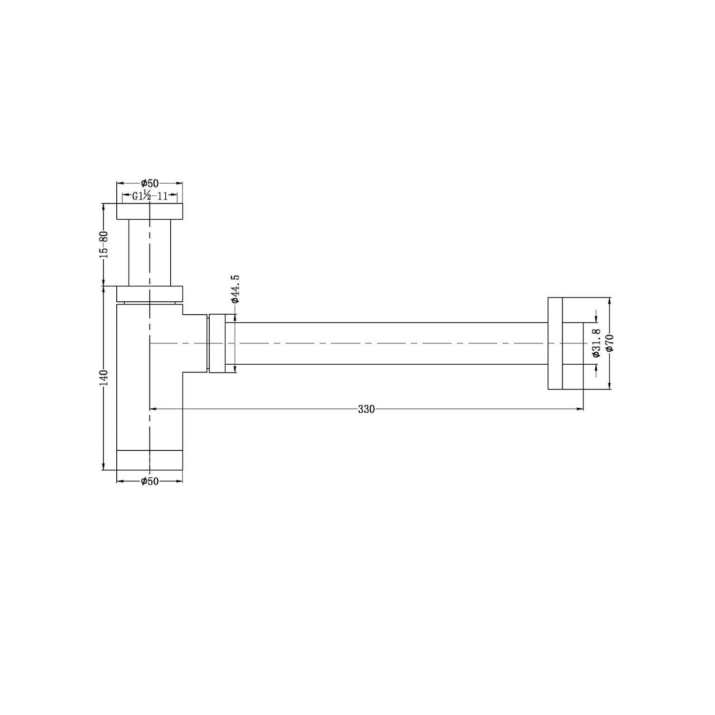 Nero NRA186wMW 40mm Bottle Trap - Matte White