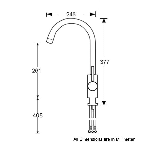 Gareth Ashton 3K4 Lucia Kitchen Mixer Tap