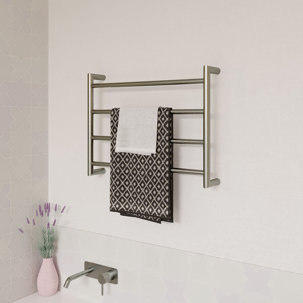 Fienza Kaya 8286045BN Heated Towel Rail, 600 x 450mm, Brushed Nickel