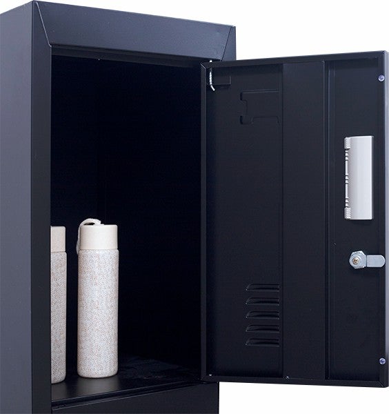 Padlock-operated lock 4 Door Locker for Office Gym Black