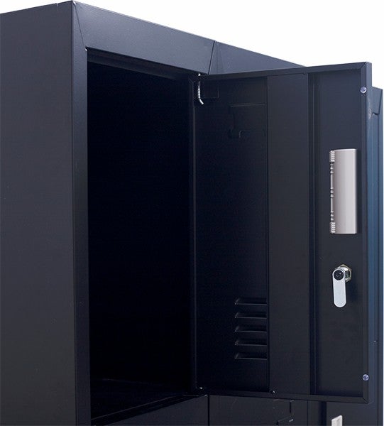 Standard locks 12 Door Locker for Office Gym - Black