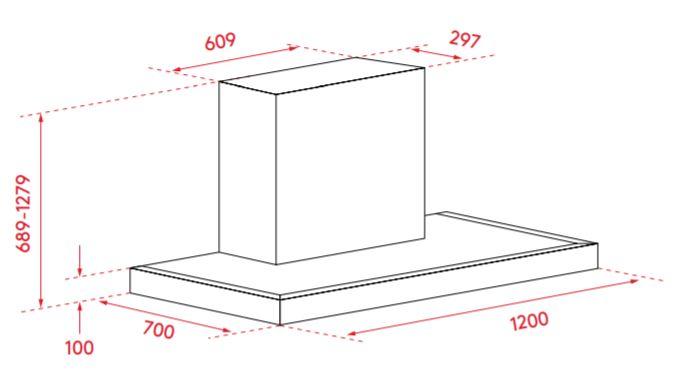 Inalto ARCBBQ 120cm Outdoor BBQ Canopy Rangehood - Inlato Seconds Stock