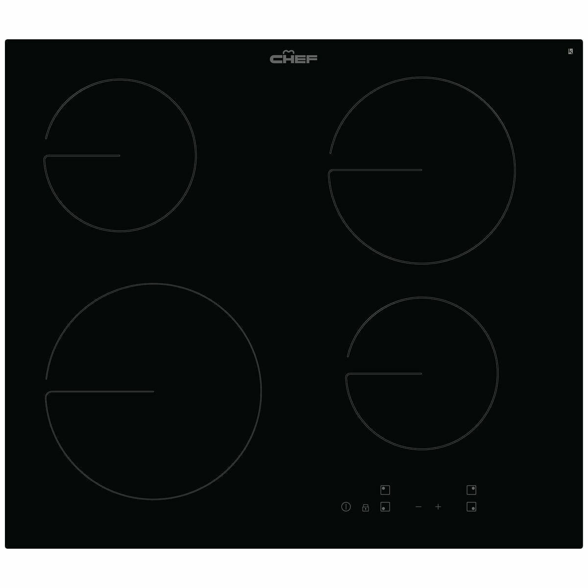 Chef CHC644BB 60cm Electric Ceramic Cooktop - Chef New Clearance Stock