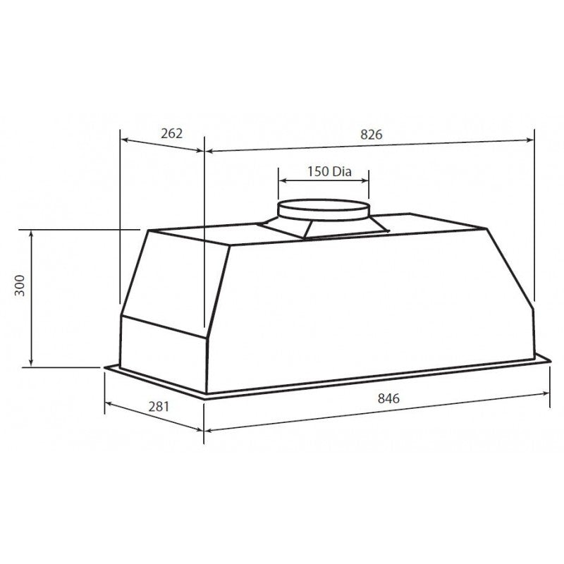 Emilia CK85UCF 85cm 800 Series Undermount Rangehood