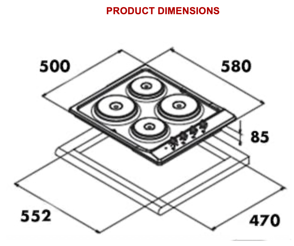 Euro Appliances ECT600ESS Stainless Steel Electric Cooktop