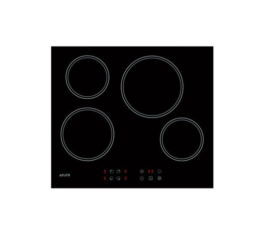 Euro Appliances ECT60CR Ceran Touch Control Electric Cooktop