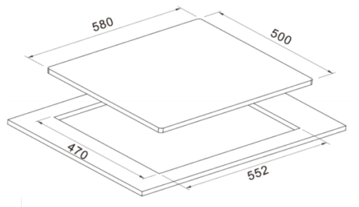 Euro Appliances ECT60GX Cooktop Stainless Steel Gas Cooktop - order In