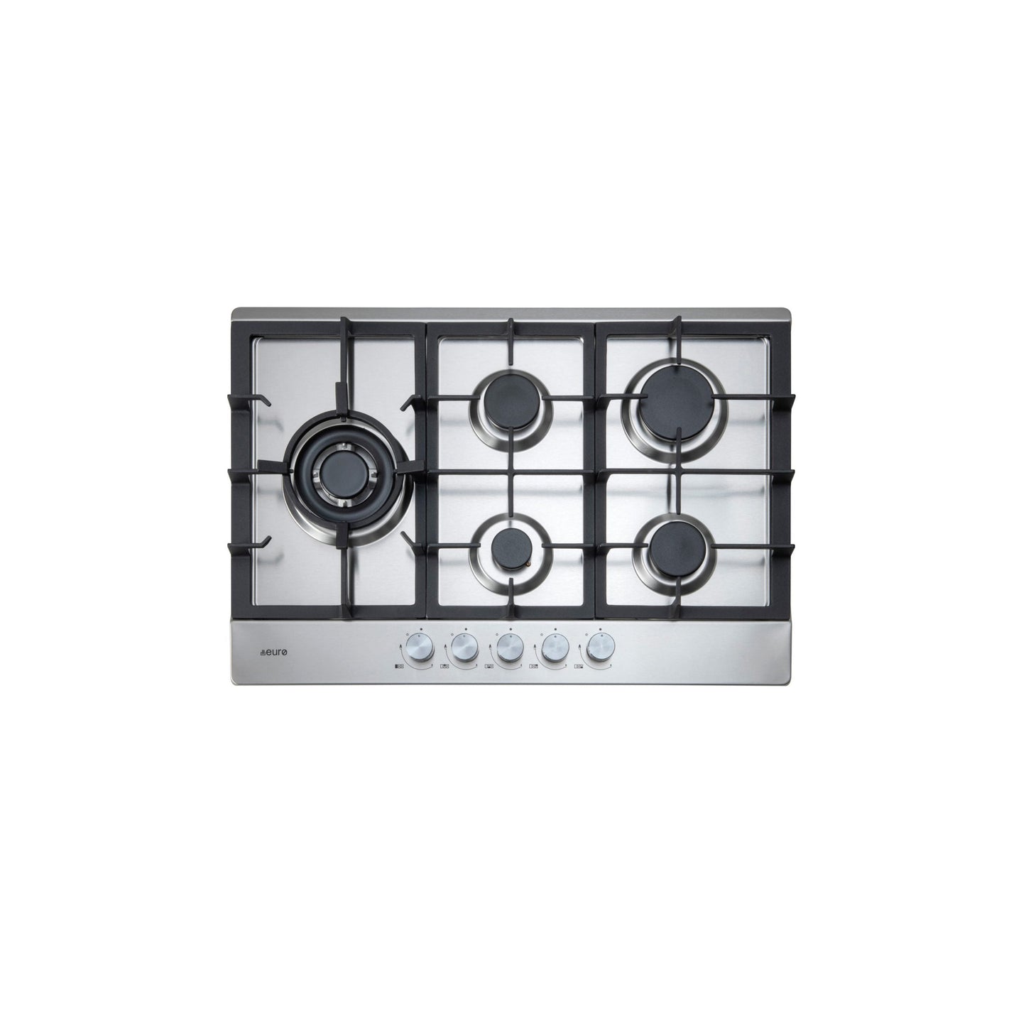 Euro Appliances ECT75G5X 75cm Stainless Steel Gas Cooktop