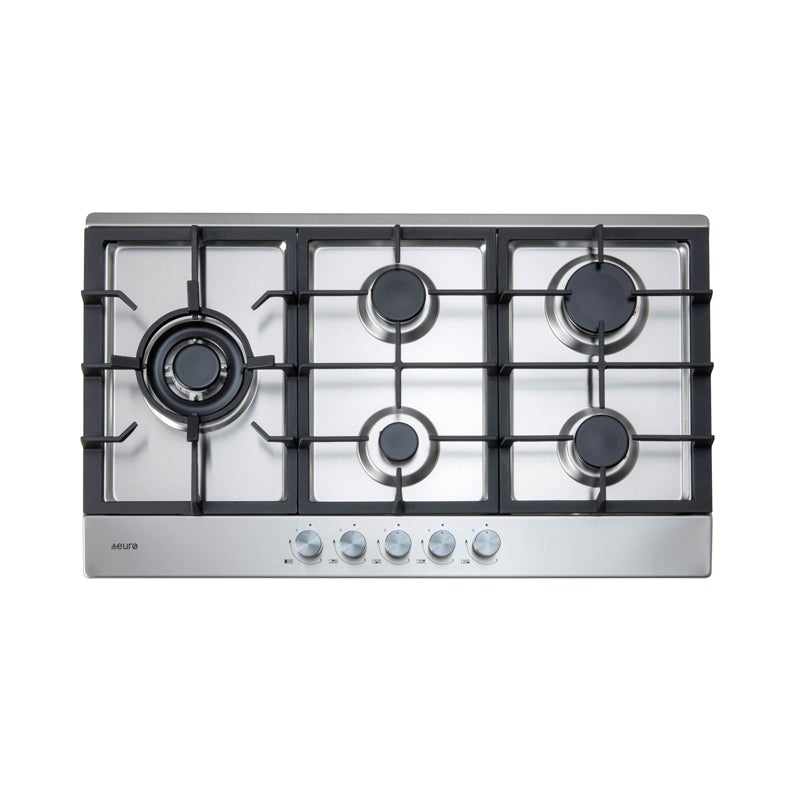 Euro Appliances ECT90G5X 90cm Natural Gas Cooktop