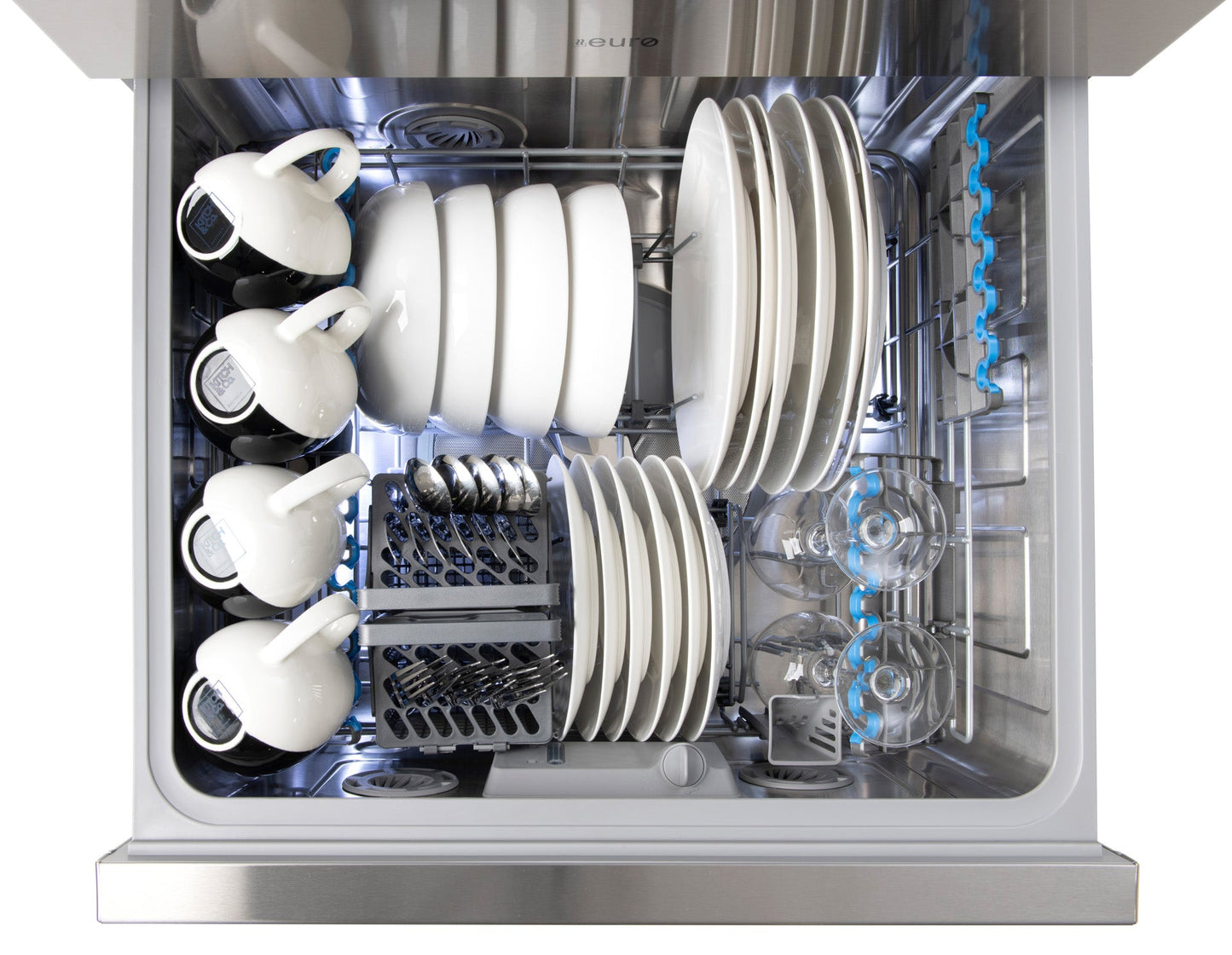 Euro Appliances EDD60S 60cm In-Built Double Drawer Dishwasher