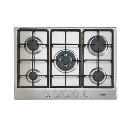 Euro Appliances EGZ70CTFGSXS 70cm 5 Burner Gas Cooktop - Ex Display