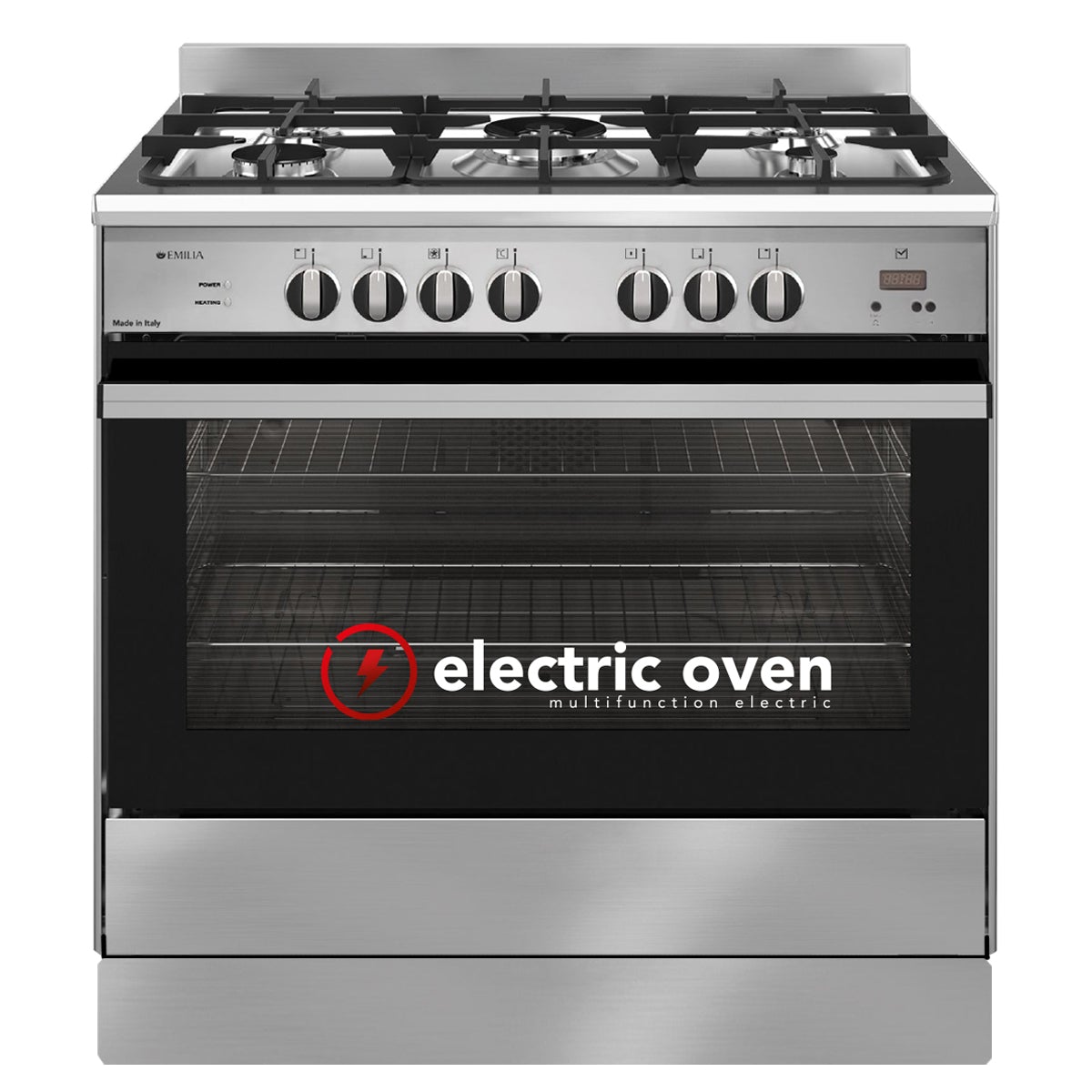 Emilia EM965GE 90cm Dual Fuel Stove with Air Fryer - Order in