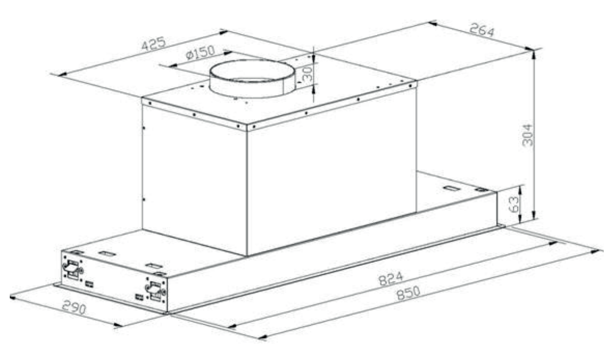 Euro Appliances ERH85UMS 85cm Under Cupboard Rangehood