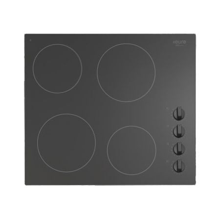 Euro Appliances EV600CB Ceran Dial Control Electric Cooktop