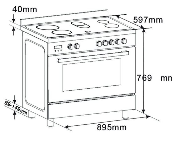 Euro Appliances Freestanding 90cm Stove Pack No. 10