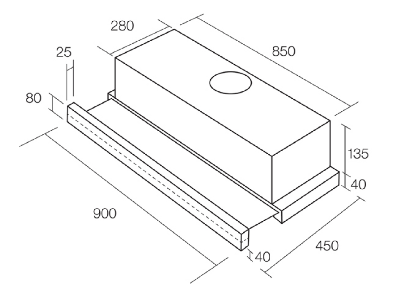 Baumatic B-GEH9017 90cm Recirculating Rangehood