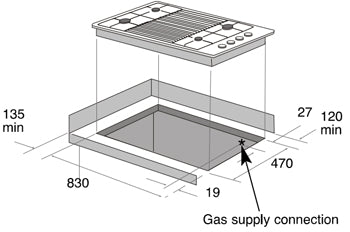 Chef GHS917W White Gas Cooktop - Chef Ex Display Stock