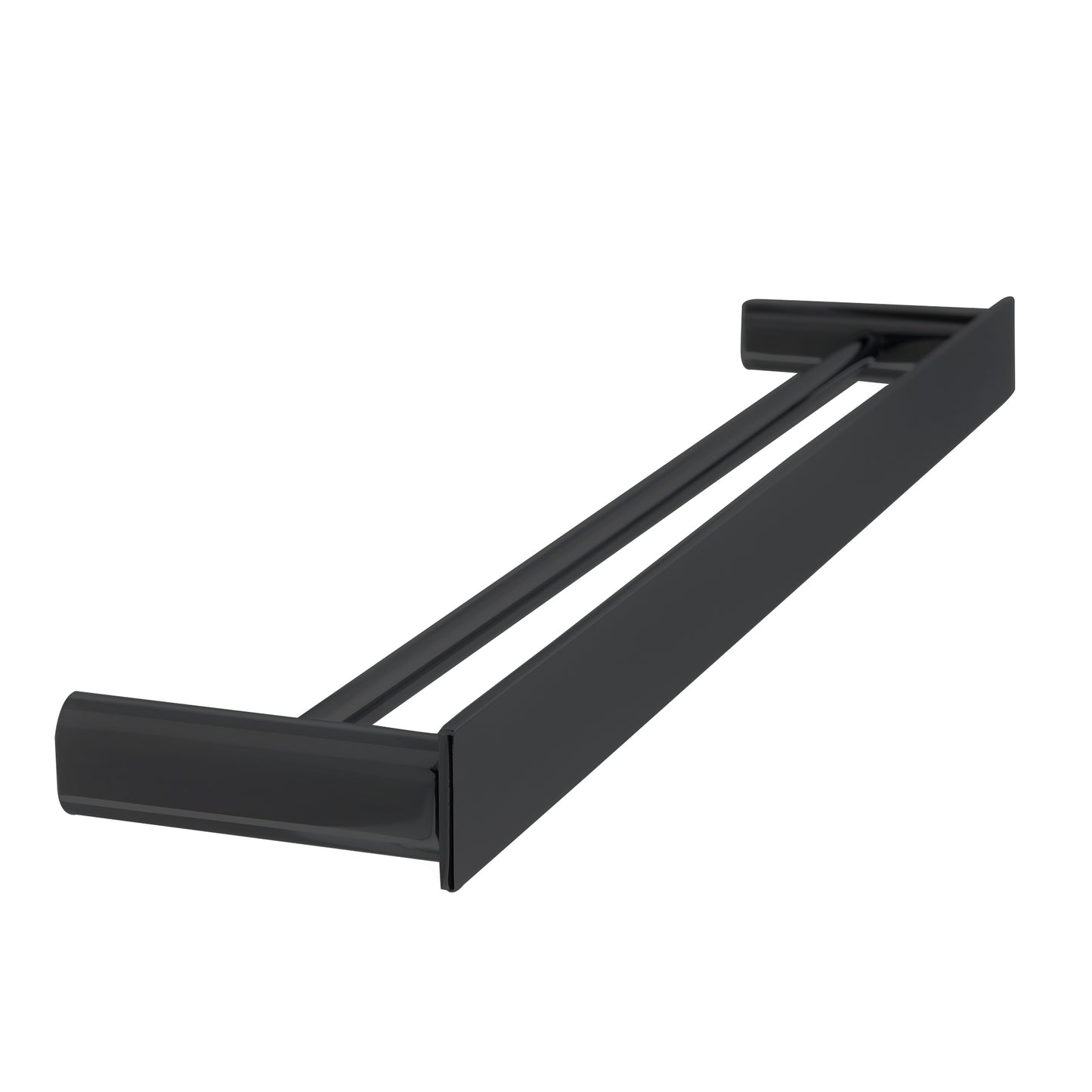 The Gabe 600mm Double Towel Rail Matte Black GR1701-600BK