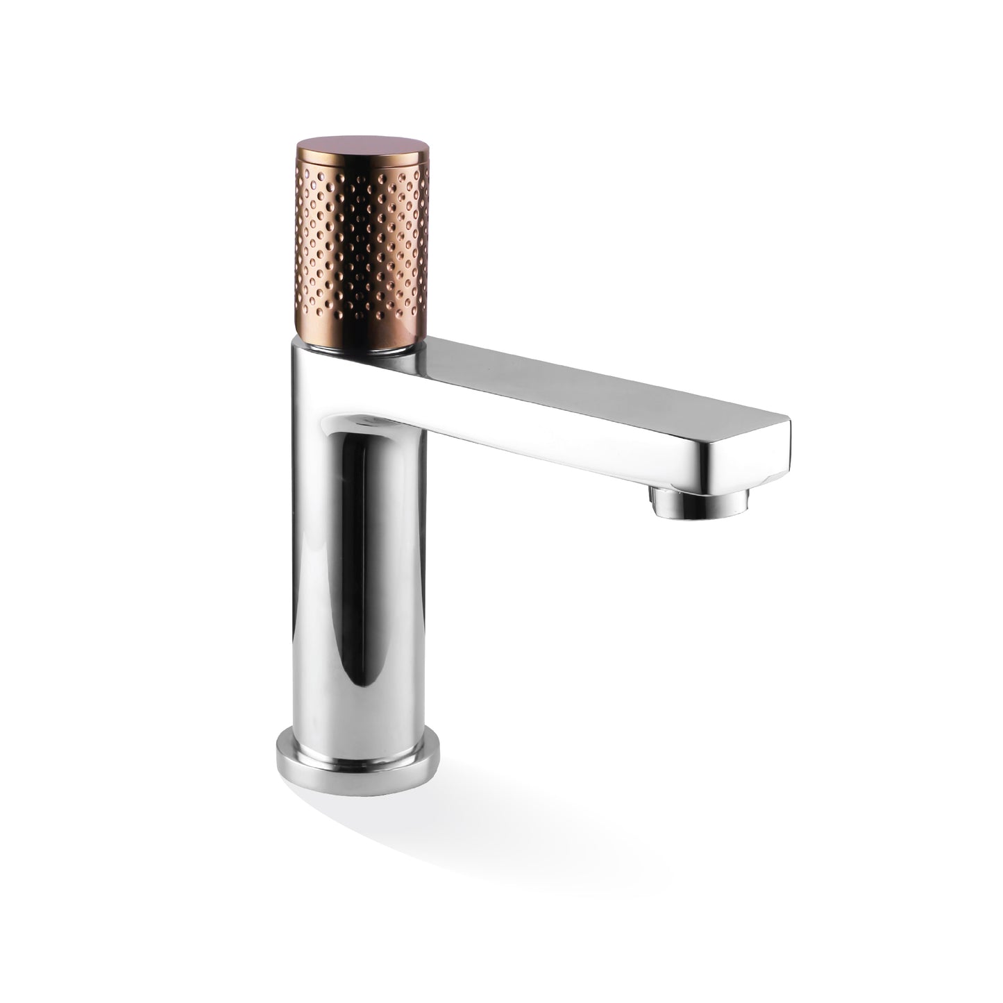 The GABE Standard Basin Mixer Chrome / Rose Gold T705CP/RG