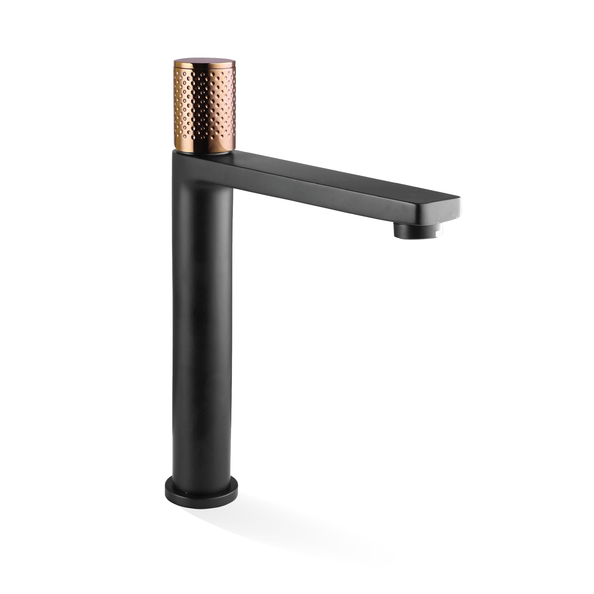 The GABE Hi-Rise Basin Mixer Matte Black / Rose Gold T704BK/RG ...