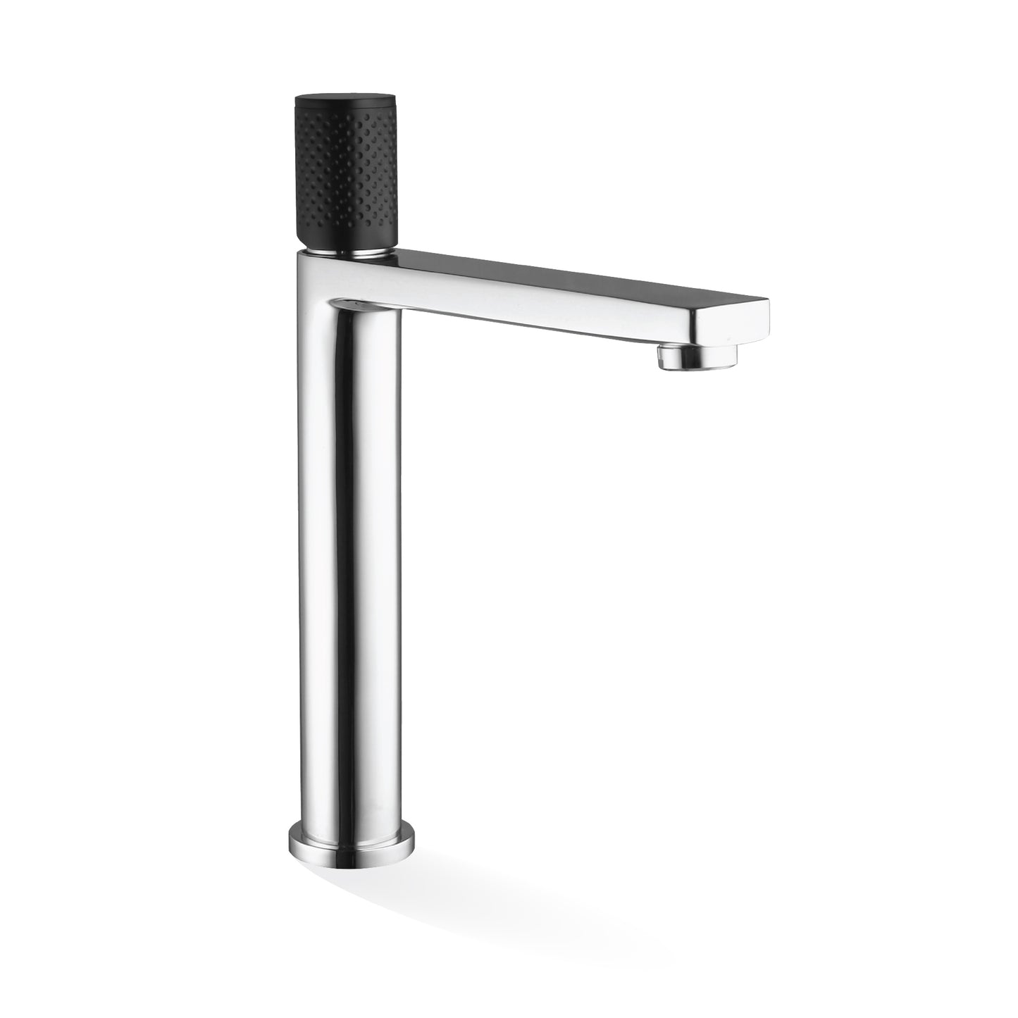 The GABE Hi-Rise Basin Mixer Chrome / Matte Black T704CP/BK