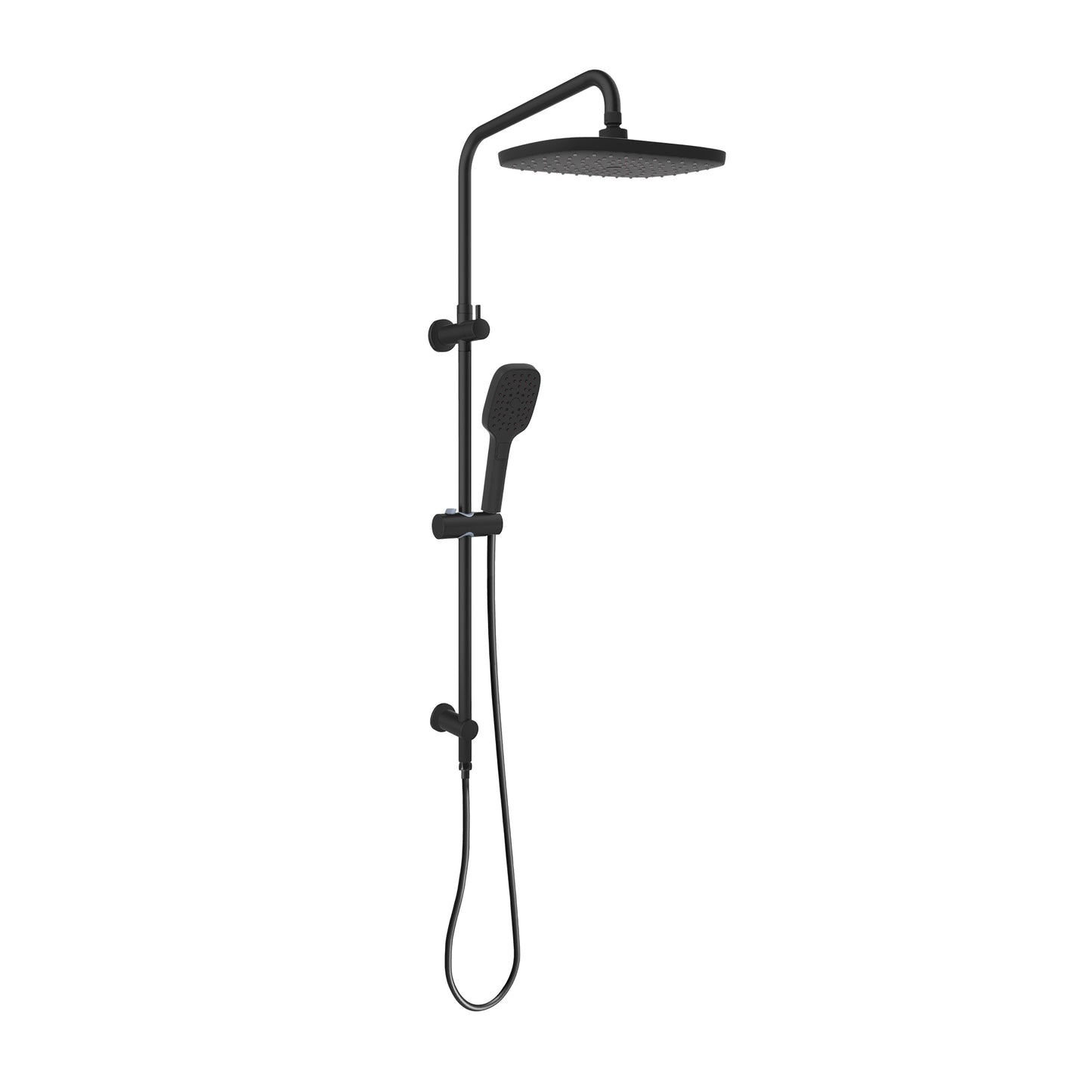 Huntingwood Twin Shower With Rail Matte Black T9788BK