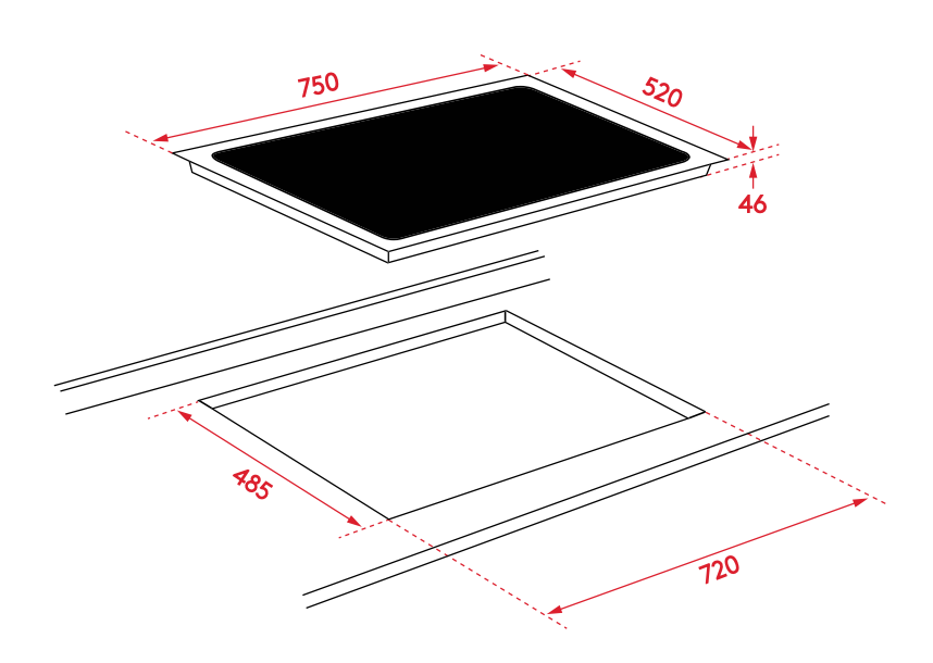 InAlto ICC705TB 70cm Ceramic Touch Control Cooktop