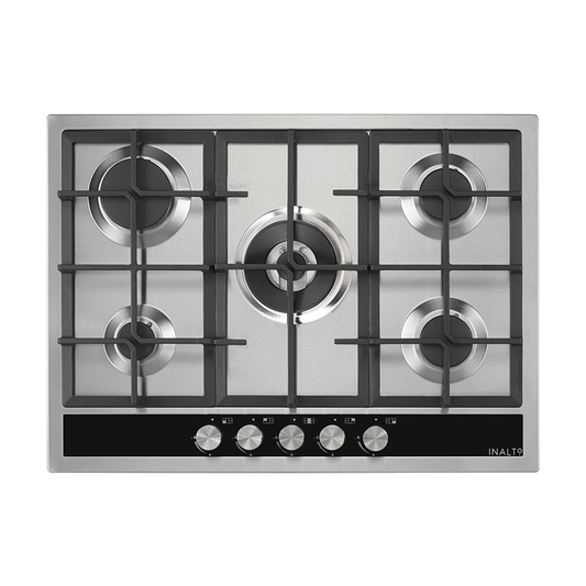 Inalto ICGW70S 70cm 5 Burner Stainless Steel Gas Cooktop