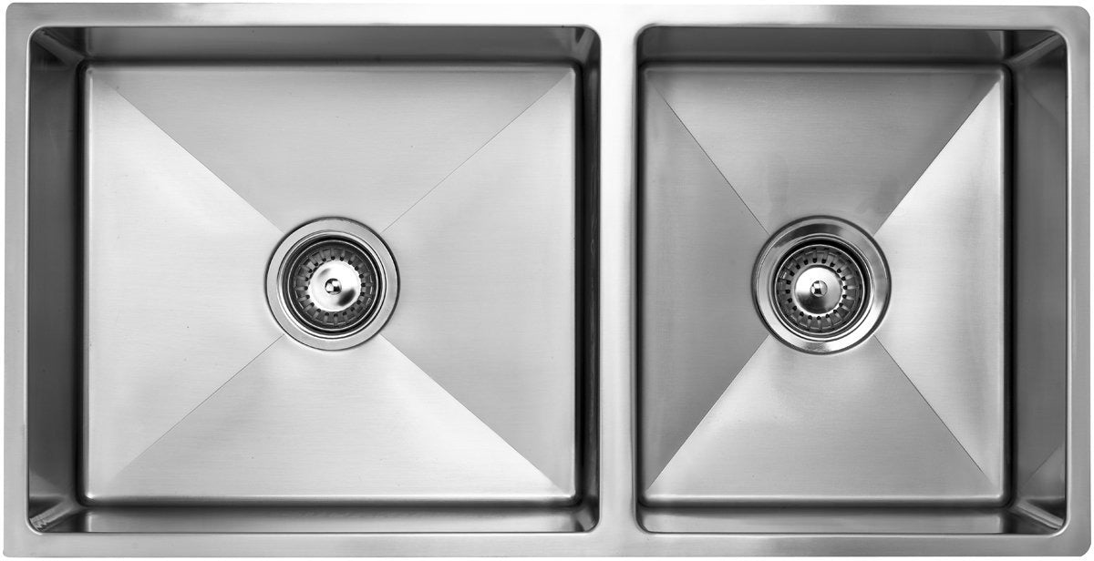 ARC ISKU9S1 Deluxe 1 and 3/4 Bowl Stainless Steel Undermount Sink