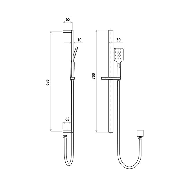 Liberty Hand Shower on Rail Chrome T9982CP