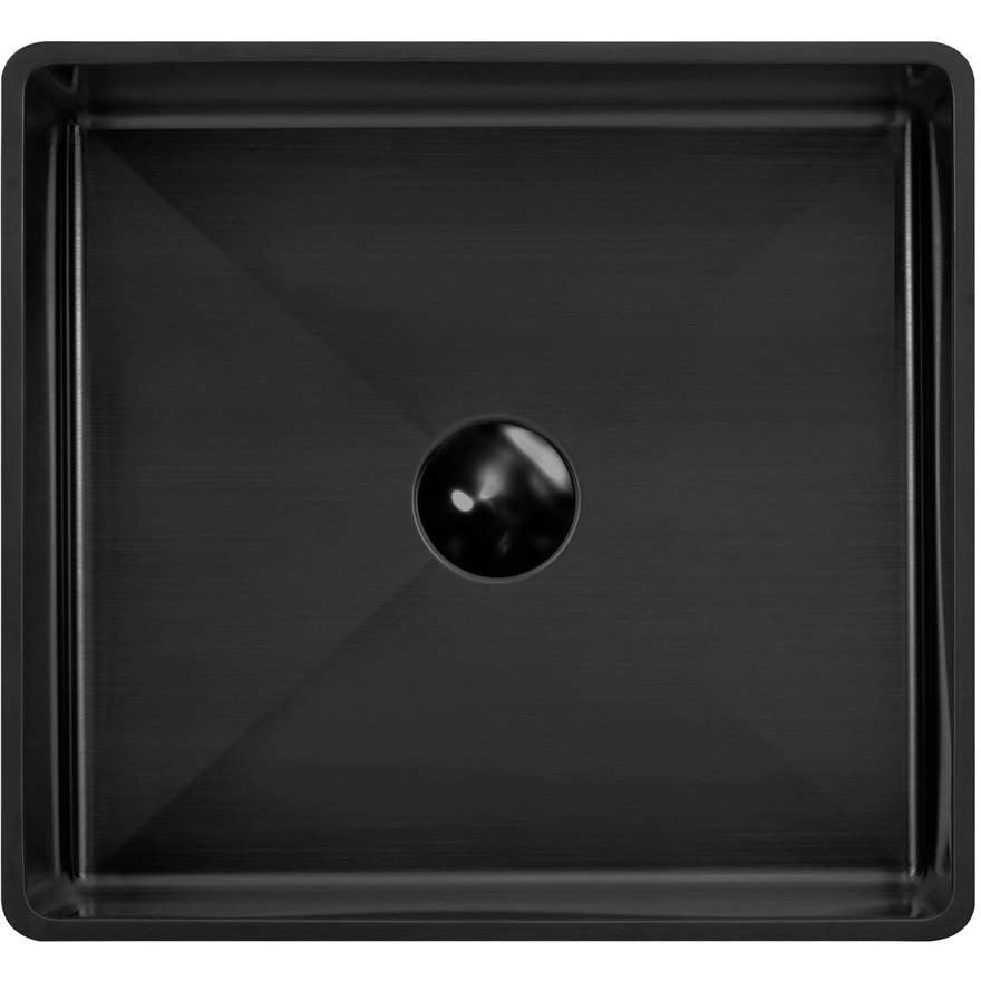 Oliveri MI50BK Milan Rectangular Stainless Steel Inset Black Basin