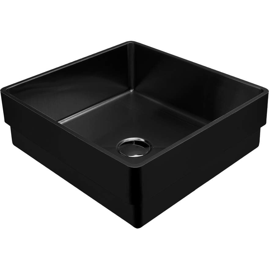 Oliveri MI50BK Milan Rectangular Stainless Steel Inset Black Basin