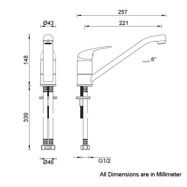 Abey MK1 Kitchen and Laundry Sink Mixer Tap