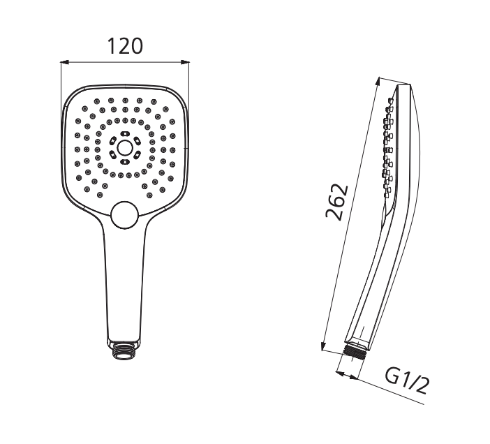 Oliveri Monaco MO168013HMB Matte Black Hand Shower Head - Special Order