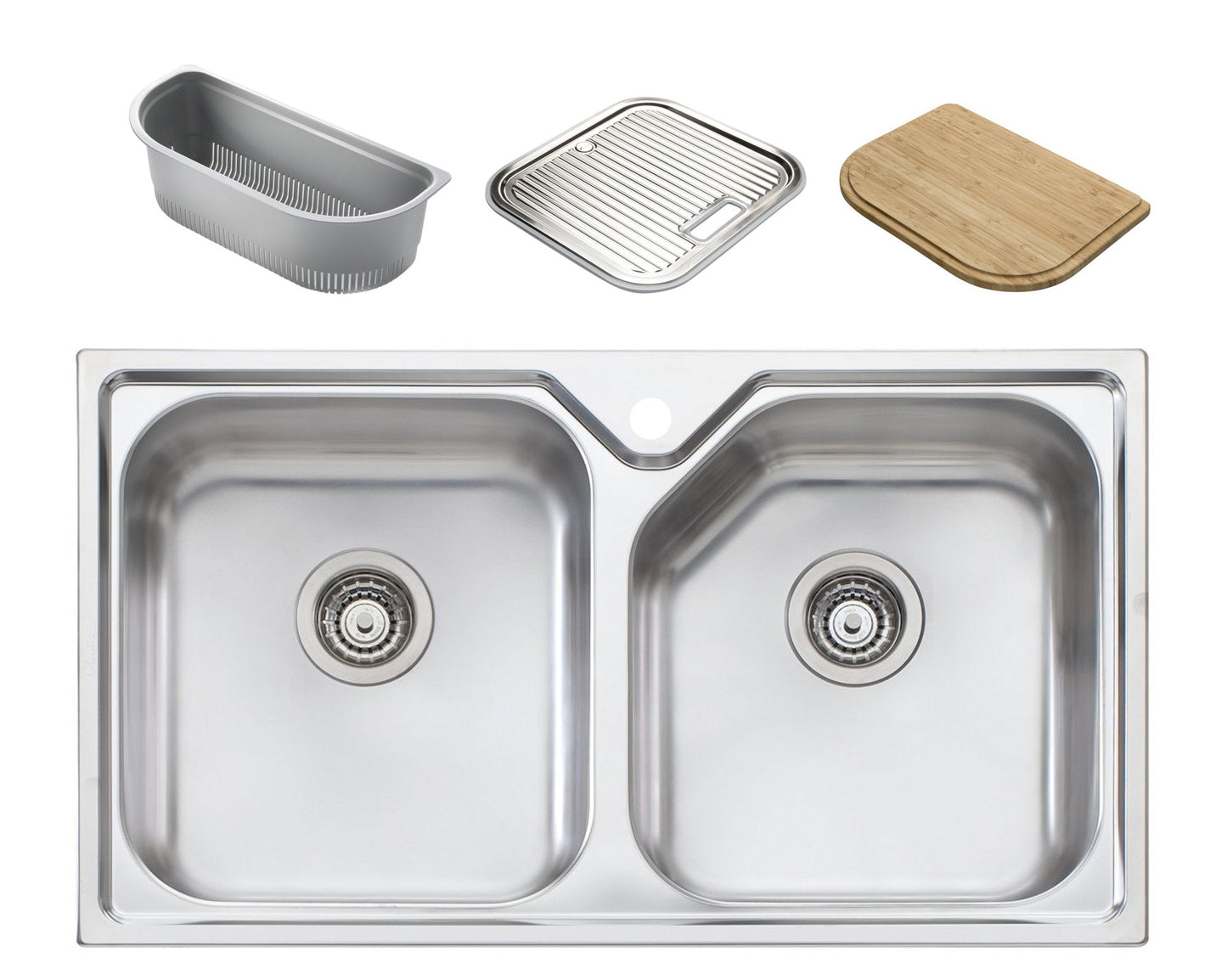 Oliveri NP663 Nu-Petite Double Bowl Topmount Sink