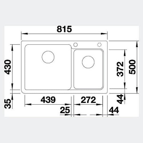 Blanco NAYA8GK5 Rock Grey Granite Sink