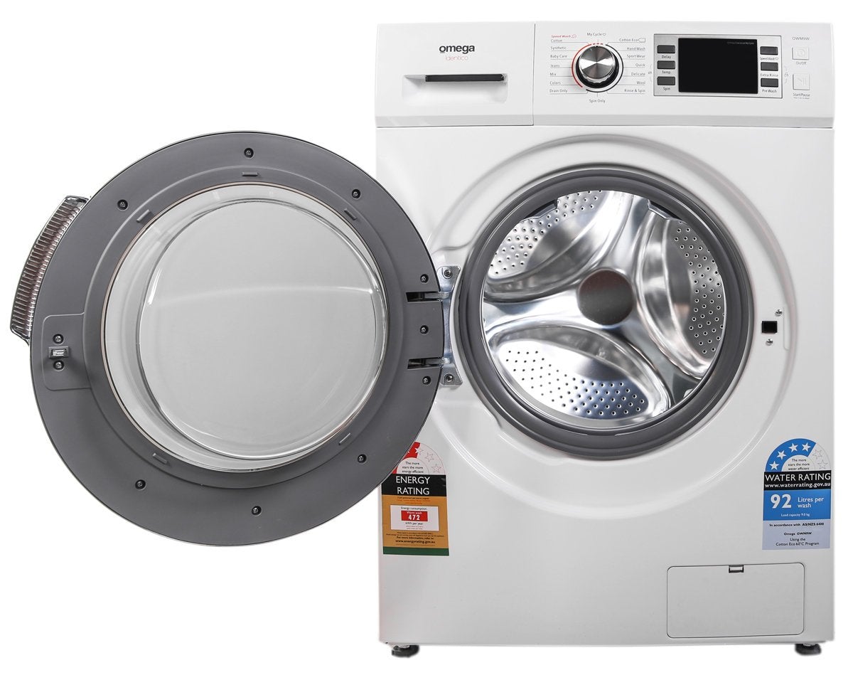 Omega OWM9W 9kg Front Load Washing Machine - Ex Display - Adelaide