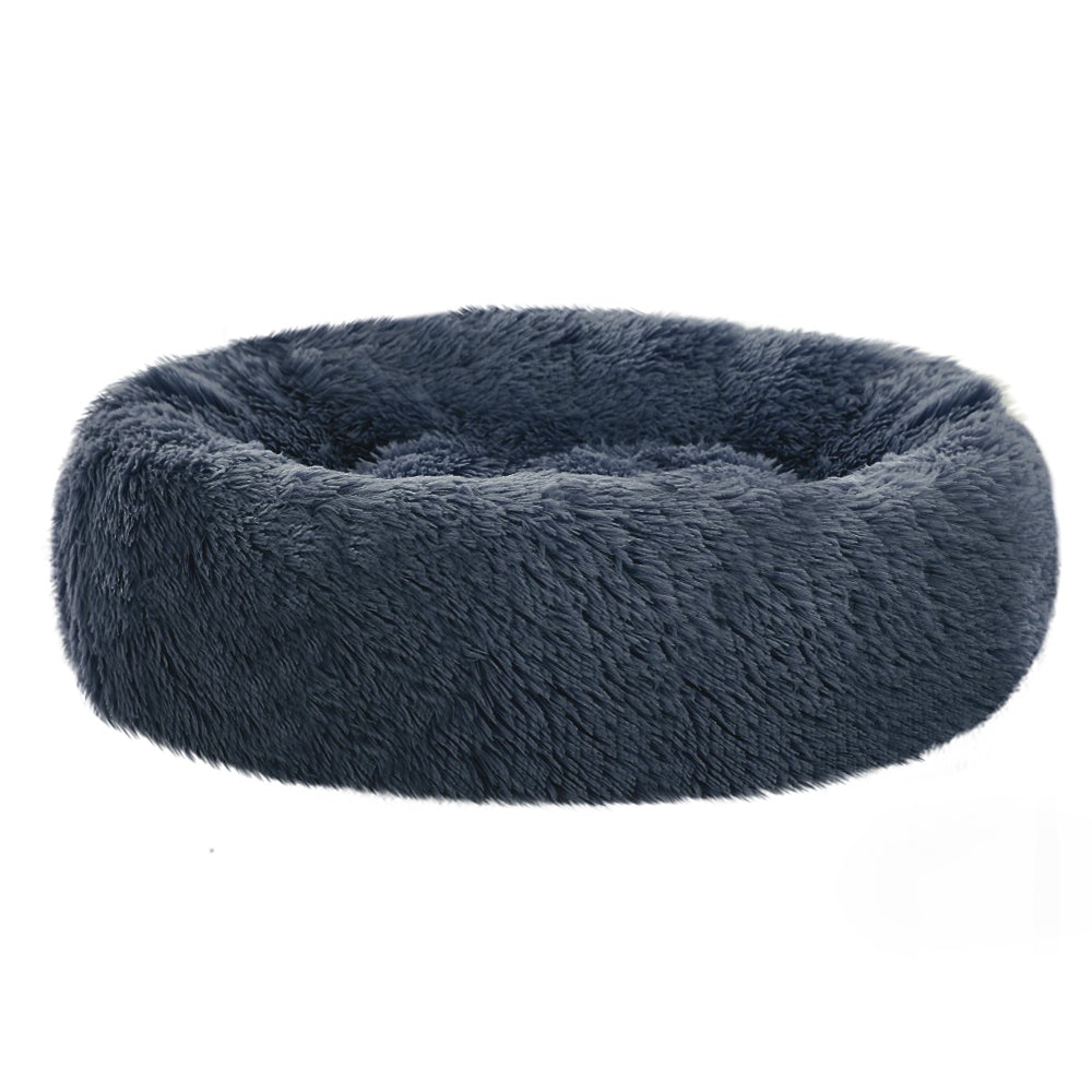 Pet Bed Dog Cat Calming Bed Medium 75cm Dark Grey Sleeping Comfy Cave Washable