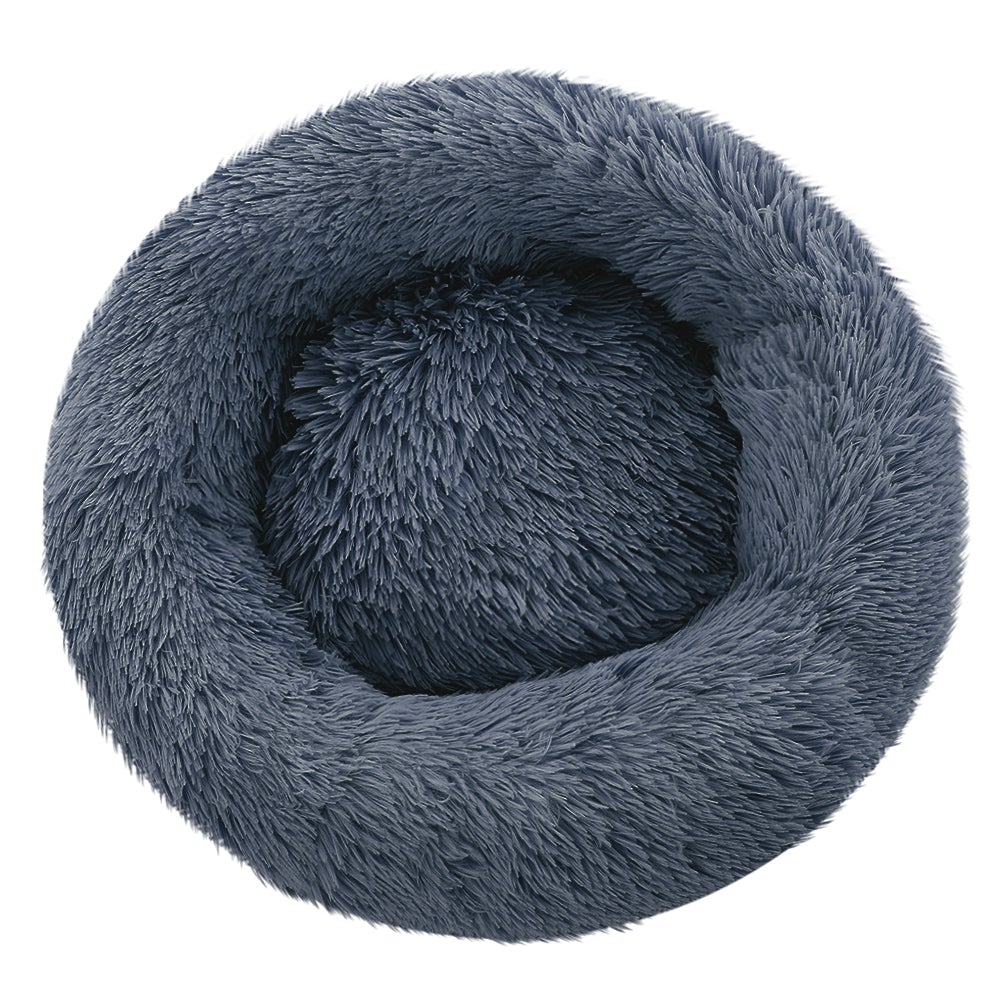 Pet Bed Dog Cat Calming Bed Medium 75cm Dark Grey Sleeping Comfy Cave Washable